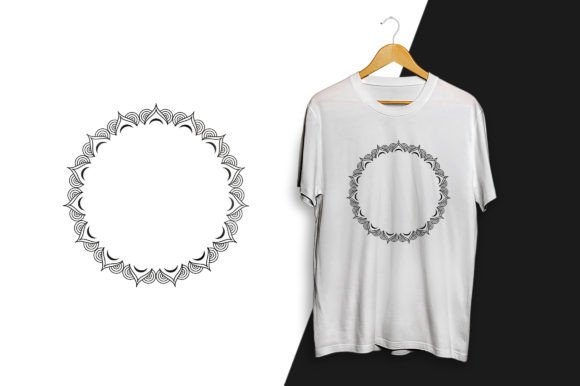 Decorative Line Art Frames: Graphics for T-Shirt Designs