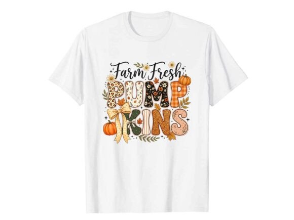 Farm Fresh Pumpkins Fall T-Shirt Graphics