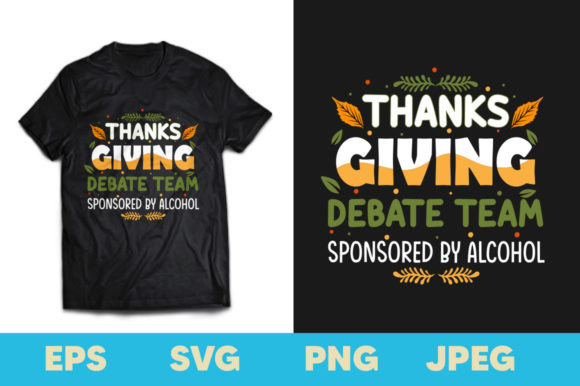 Graphics & Print Templates: Thanks Giving Debate Team T-shirt