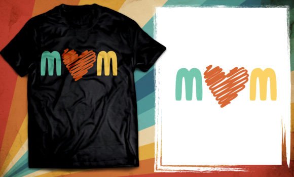 Mom Love Word Warp: Graphics for T-Shirt Designs