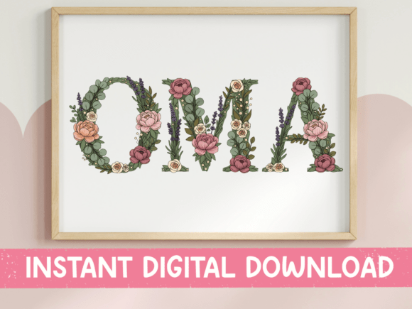 OMA Floral Graphics for T-Shirt Designs
