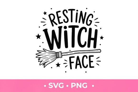 Resting Witch Face SVG: Graphics & T-Shirt Designs