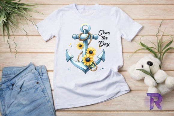 Seas the Day Anchor Graphics for T-Shirt Designs