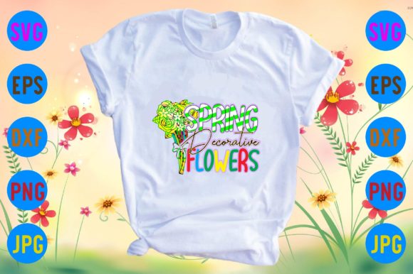Spring Decorative Flowers: Graphics for T-Shirt Designs